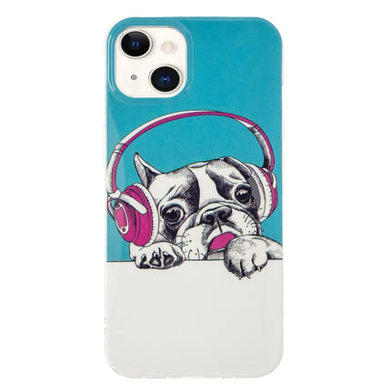 Luminous TPU Soft Protective Case For iPhone 13(Headset Dog)-garmade.com