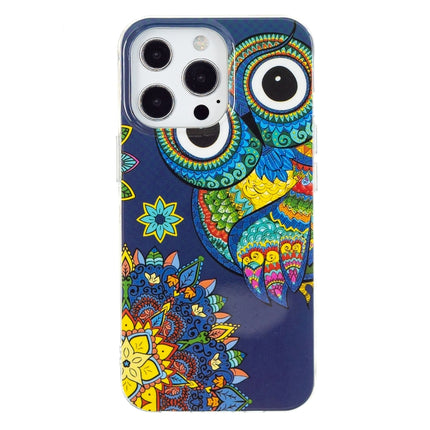 Luminous TPU Soft Protective Case For iPhone 13 Pro(Blue Owl)-garmade.com