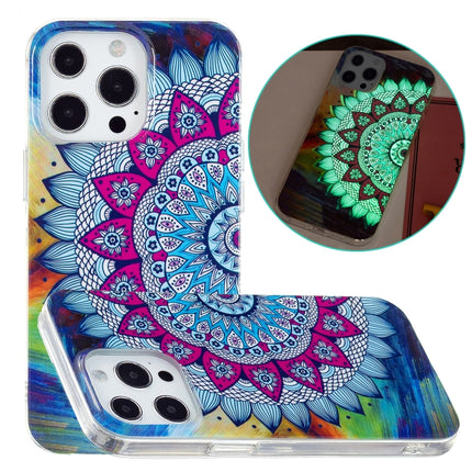 Luminous TPU Soft Protective Case For iPhone 13 Pro(Half Flower)-garmade.com