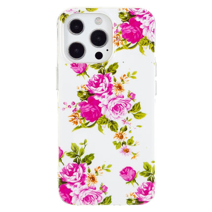 Luminous TPU Soft Protective Case For iPhone 13 Pro(Rose Flower)-garmade.com