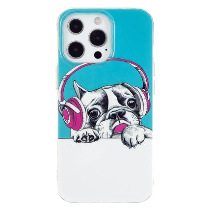 Luminous TPU Soft Protective Case For iPhone 13 Pro Max(Headset Dog)-garmade.com