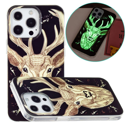 Luminous TPU Soft Protective Case For iPhone 13 Pro Max(Deer Head)-garmade.com