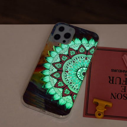 Luminous TPU Soft Protective Case For iPhone 13 Pro Max(Half Flower)-garmade.com