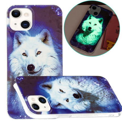Luminous TPU Soft Protective Case For iPhone 13 mini(Starry Sky Wolf)-garmade.com