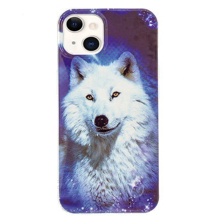 Luminous TPU Soft Protective Case For iPhone 13 mini(Starry Sky Wolf)-garmade.com