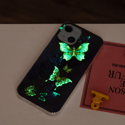 Luminous TPU Soft Protective Case For iPhone 13 mini(Double Butterflies)-garmade.com