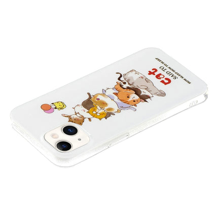 Luminous TPU Soft Protective Case For iPhone 13 mini(Cats)-garmade.com
