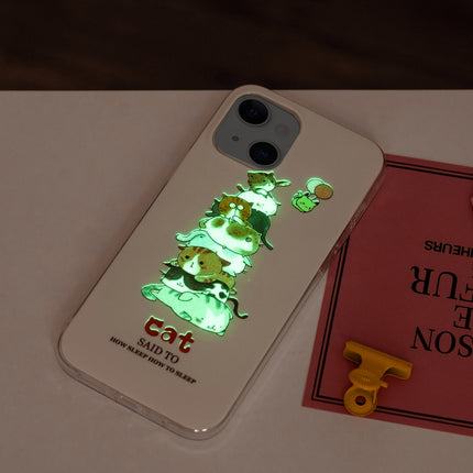 Luminous TPU Soft Protective Case For iPhone 13 mini(Cats)-garmade.com