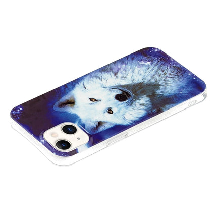 Luminous TPU Soft Protective Case For iPhone 13(Starry Sky Wolf)-garmade.com