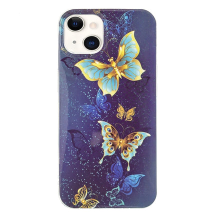 Luminous TPU Soft Protective Case For iPhone 13(Double Butterflies)-garmade.com