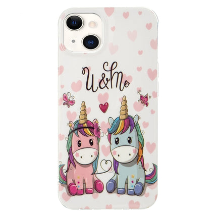 Luminous TPU Soft Protective Case For iPhone 13(Couple Unicorn)-garmade.com