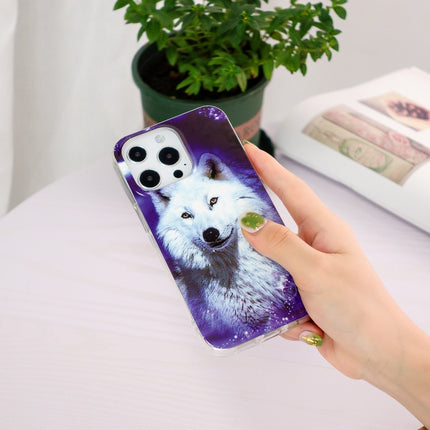 Luminous TPU Soft Protective Case For iPhone 13 Pro(Starry Sky Wolf)-garmade.com