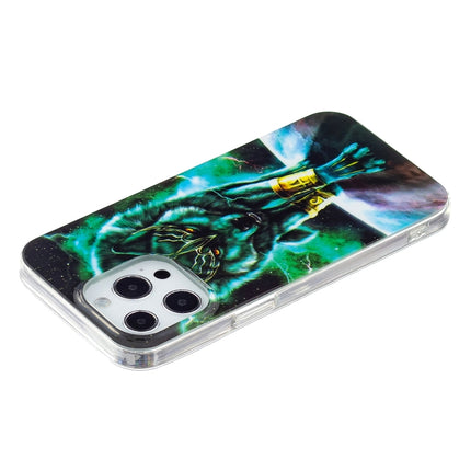 Luminous TPU Soft Protective Case For iPhone 13 Pro(Ferocious Wolf)-garmade.com