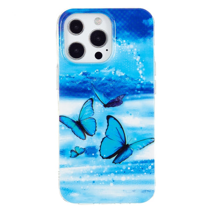 Luminous TPU Soft Protective Case For iPhone 13 Pro(Butterflies)-garmade.com