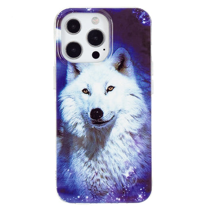Luminous TPU Soft Protective Case For iPhone 13 Pro Max(Starry Sky Wolf)-garmade.com