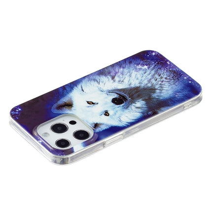 Luminous TPU Soft Protective Case For iPhone 13 Pro Max(Starry Sky Wolf)-garmade.com