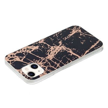 Electroplating TPU Protective Case For iPhone 13(Black Gold)-garmade.com