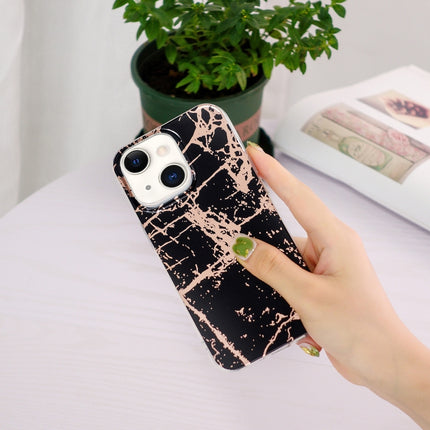 Electroplating TPU Protective Case For iPhone 13(Black Gold)-garmade.com