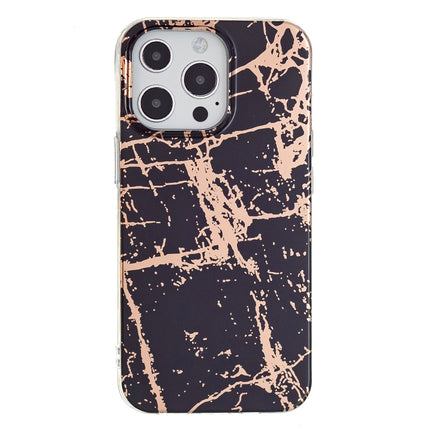 Electroplating TPU Protective Case For iPhone 13 Pro(Black Gold)-garmade.com