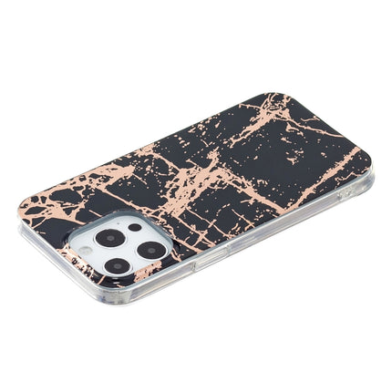 Electroplating TPU Protective Case For iPhone 13 Pro Max(Black Gold)-garmade.com