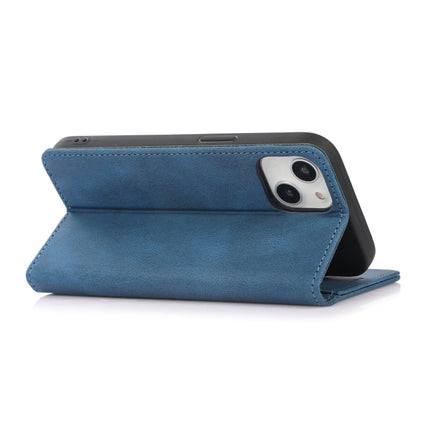 Strong Magnetic Crazy Horse Texture Horizontal Flip Leather Case with Holder & Card Slots & Wallet For iPhone 13 mini(Blue)-garmade.com