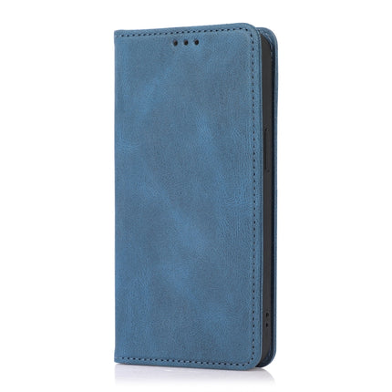 Strong Magnetic Crazy Horse Texture Horizontal Flip Leather Case with Holder & Card Slots & Wallet For iPhone 13(Blue)-garmade.com