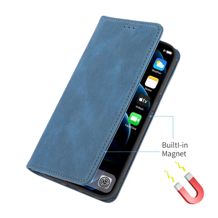 Strong Magnetic Crazy Horse Texture Horizontal Flip Leather Case with Holder & Card Slots & Wallet For iPhone 13(Blue)-garmade.com
