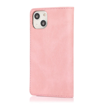 Strong Magnetic Crazy Horse Texture Horizontal Flip Leather Case with Holder & Card Slots & Wallet For iPhone 13(Rose Gold)-garmade.com