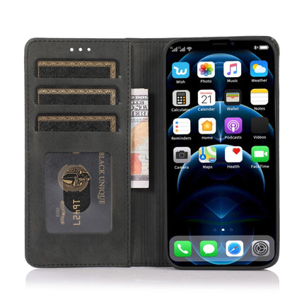 Strong Magnetic Crazy Horse Texture Horizontal Flip Leather Case with Holder & Card Slots & Wallet For iPhone 13(Black)-garmade.com