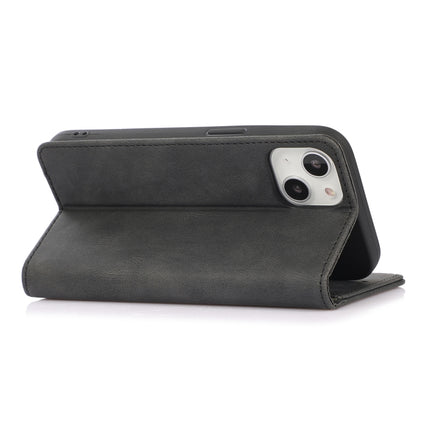 Strong Magnetic Crazy Horse Texture Horizontal Flip Leather Case with Holder & Card Slots & Wallet For iPhone 13(Black)-garmade.com