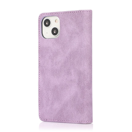 Strong Magnetic Crazy Horse Texture Horizontal Flip Leather Case with Holder & Card Slots & Wallet For iPhone 13 Pro(Purple)-garmade.com