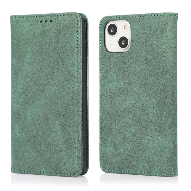 Strong Magnetic Crazy Horse Texture Horizontal Flip Leather Case with Holder & Card Slots & Wallet For iPhone 13 Pro Max(Green)-garmade.com