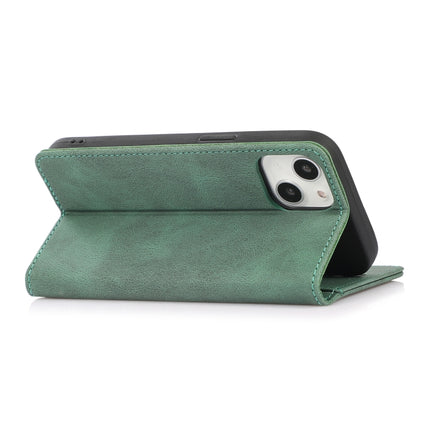 Strong Magnetic Crazy Horse Texture Horizontal Flip Leather Case with Holder & Card Slots & Wallet For iPhone 13 Pro Max(Green)-garmade.com