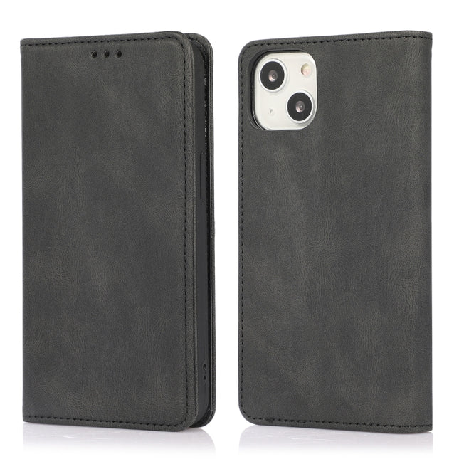 Strong Magnetic Crazy Horse Texture Horizontal Flip Leather Case with Holder & Card Slots & Wallet For iPhone 13 Pro Max(Black)-garmade.com