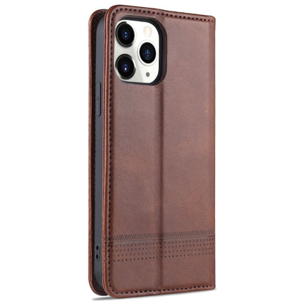 AZNS Magnetic Calf Texture Horizontal Flip Leather Case with Card Slots & Holder & Wallet For iPhone 13(Dark Brown)-garmade.com