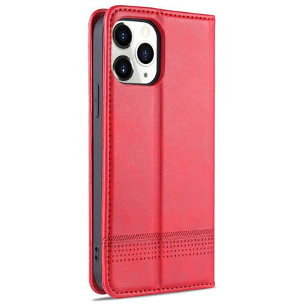 AZNS Magnetic Calf Texture Horizontal Flip Leather Case with Card Slots & Holder & Wallet For iPhone 13(Red)-garmade.com