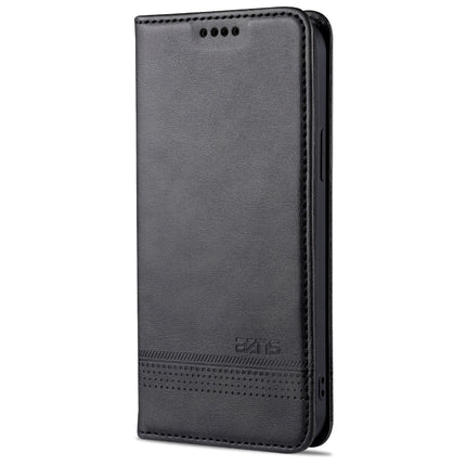 AZNS Magnetic Calf Texture Horizontal Flip Leather Case with Card Slots & Holder & Wallet For iPhone 13 Pro(Black)-garmade.com