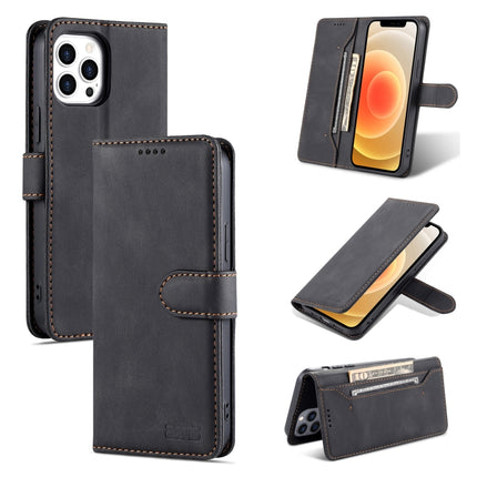 AZNS Dream Second Generation Skin Feel PU+TPU Horizontal Flip Leather Case with Holder & Card Slots & Wallet For iPhone 13(Black)-garmade.com