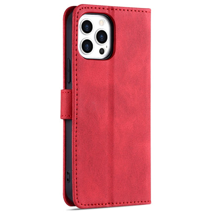 AZNS Dream Second Generation Skin Feel PU+TPU Horizontal Flip Leather Case with Holder & Card Slots & Wallet For iPhone 13 Pro(Red)-garmade.com