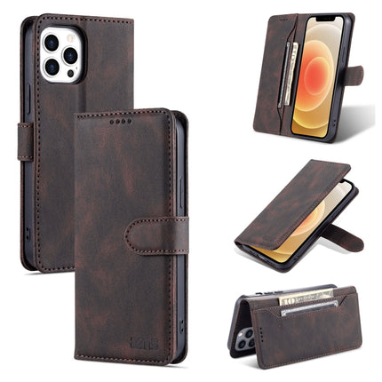 AZNS Dream Second Generation Skin Feel PU+TPU Horizontal Flip Leather Case with Holder & Card Slots & Wallet For iPhone 13 Pro Max(Coffee)-garmade.com