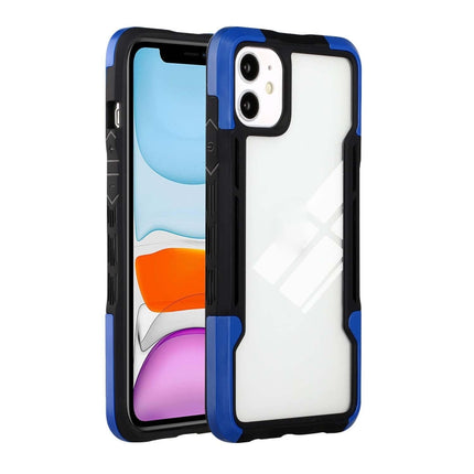 TPU + PC + Acrylic 3 in 1 Shockproof Protective Case For iPhone 13(Blue)-garmade.com