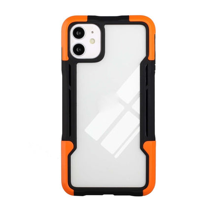 TPU + PC + Acrylic 3 in 1 Shockproof Protective Case For iPhone 13(Orange)-garmade.com