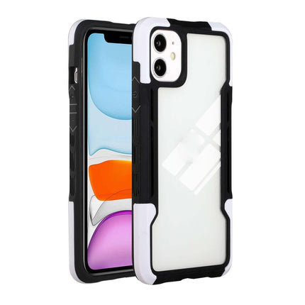 TPU + PC + Acrylic 3 in 1 Shockproof Protective Case For iPhone 13(White)-garmade.com
