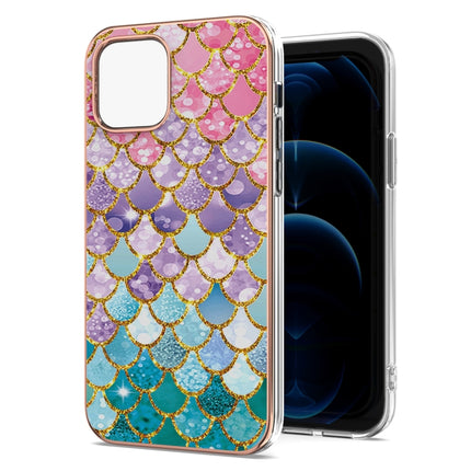 Electroplating Pattern IMD TPU Shockproof Case For iPhone 13 mini(Colorful Scales)-garmade.com