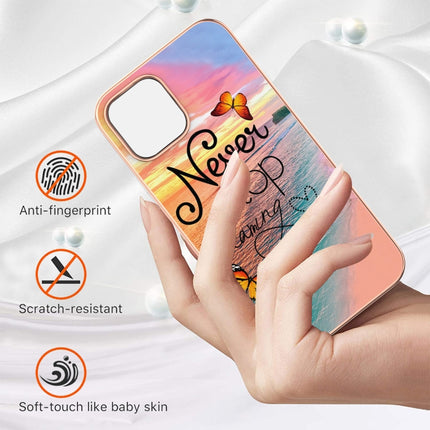 Electroplating Pattern IMD TPU Shockproof Case For iPhone 13 mini(Dream Chasing Butterfly)-garmade.com