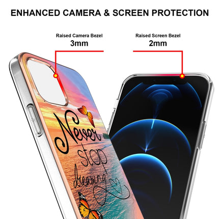 Electroplating Pattern IMD TPU Shockproof Case For iPhone 13(Dream Chasing Butterfly)-garmade.com