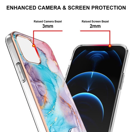 Electroplating Pattern IMD TPU Shockproof Case For iPhone 13 Pro(Milky Way Blue Marble)-garmade.com