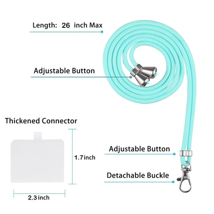 Electroplating Splicing Marble Pattern Dual-side IMD TPU Shockproof Case with Neck Lanyard For iPhone 13 mini(Blue Green)-garmade.com