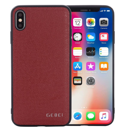 For iPhone 11 GEBEI Full-coverage Shockproof Leather Protective Case(Red)-garmade.com