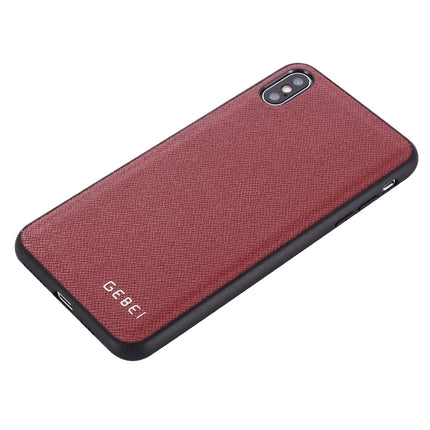 For iPhone 11 GEBEI Full-coverage Shockproof Leather Protective Case(Red)-garmade.com